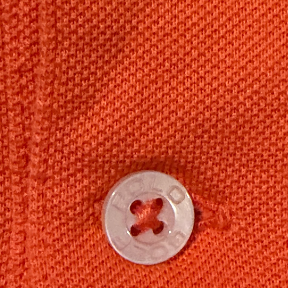 Ralph Lauren Polo Golf Shirt Long Sleeve Orange Sherbet Salmon Mens Size XL - Picture 3 of 9